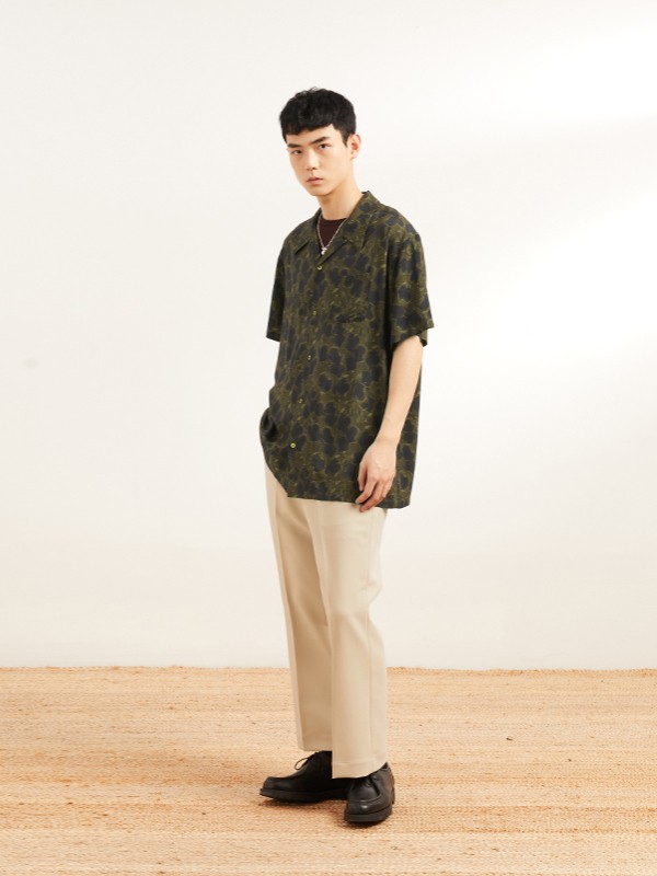 OPICLOTH休闲装2022春夏季米色纯色长裤