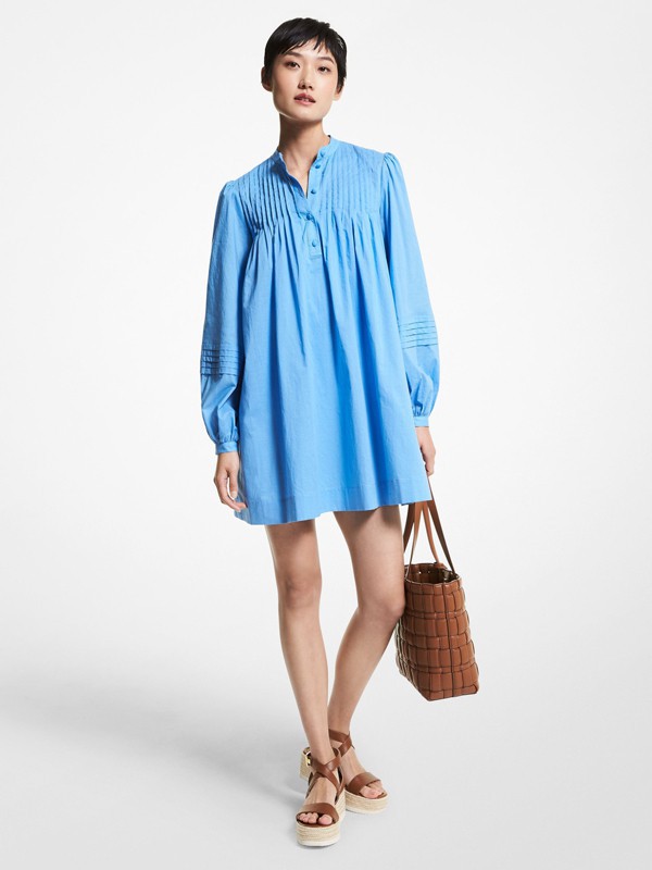 MichaelKors休闲装2022春夏季蓝色宽松连衣裙