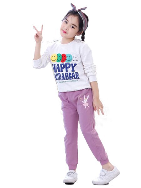 咔士尼童装2022春夏季白色印花T恤