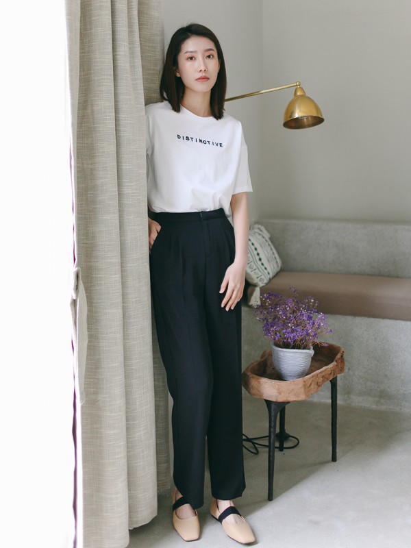 雅趋女装2022春夏季白色印花T恤