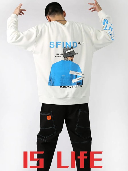 森度发现男装2022春夏季白色印花T恤