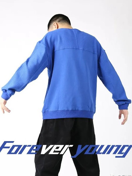 森度发现男装2022春夏季蓝色纯色T恤