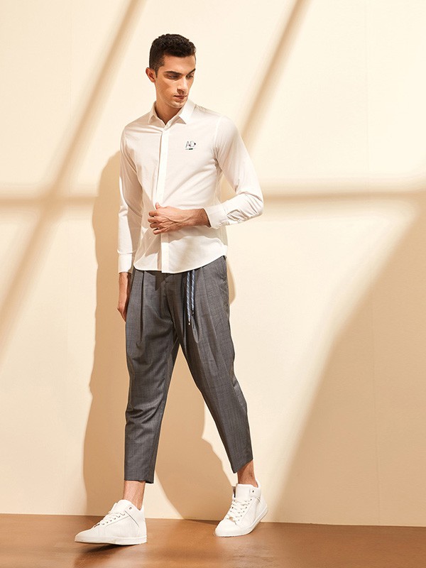 爱迪丹顿2021春夏季白色字母衬衫