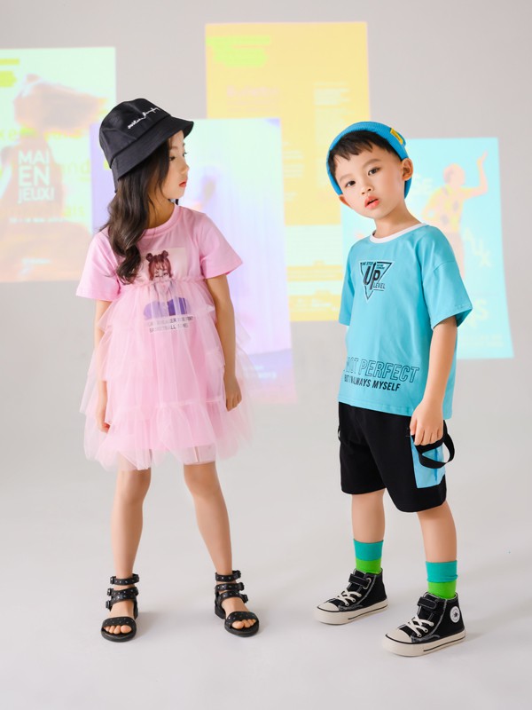 西瓜王子2021夏季粉色纱网连衣裙