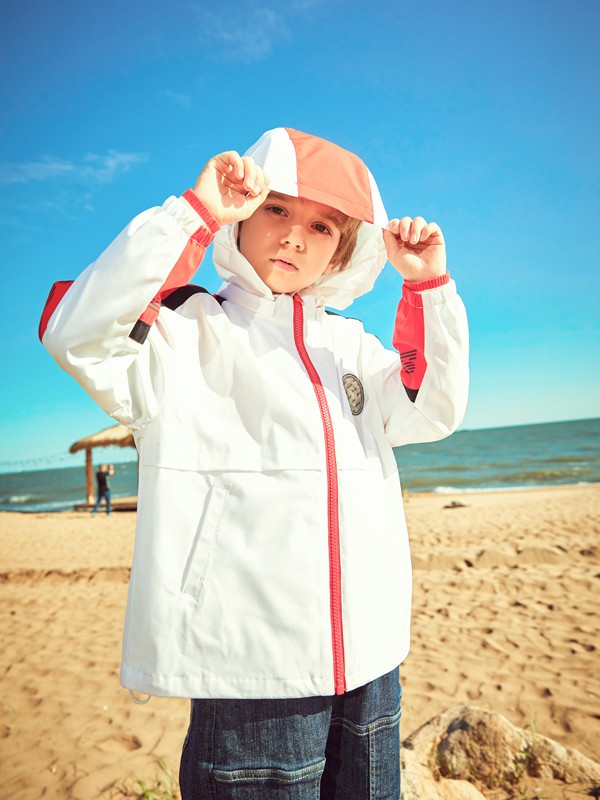 水孩儿2021春夏季白色印花外套