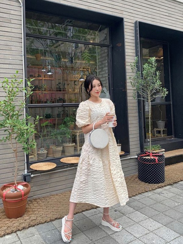 韩素生活2021女士白色手提包