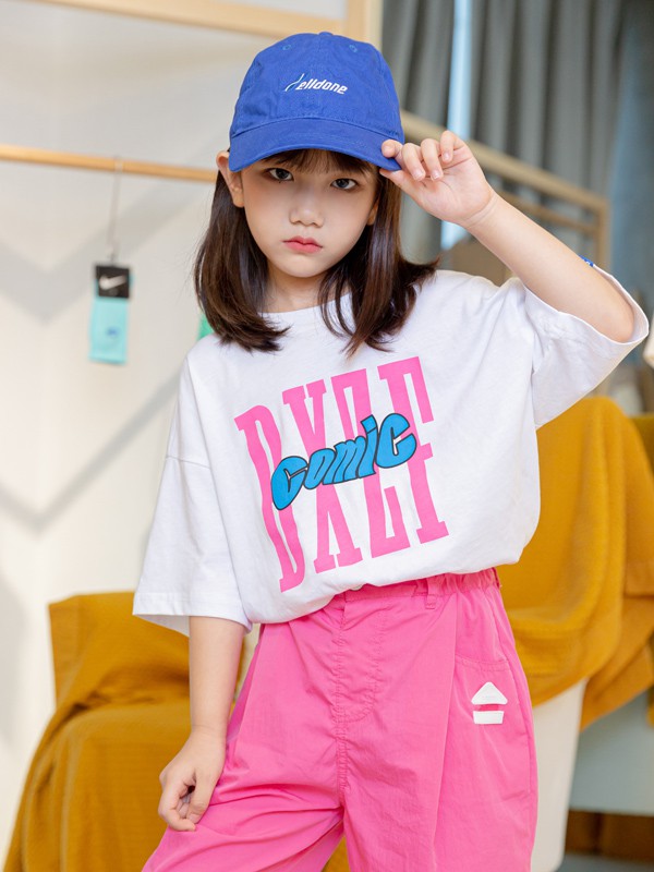 小资范2021夏季白色字母T恤