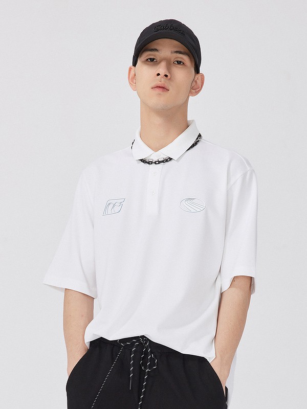 卡宾男装2021春夏季白色纯色T恤