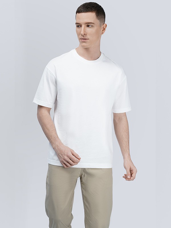 骆豪 2021春夏季白色T恤