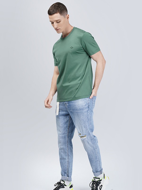 骆豪 2021春夏季抹茶绿polo衫