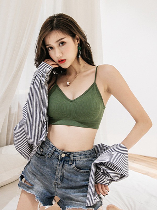 缔妒简内衣2021春夏季墨绿色时尚内衣