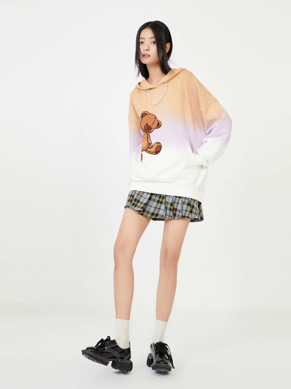 ONLY女装2021春夏季拼色印花卫衣