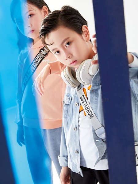 巴迪小虎2021春夏季浅蓝色纯色外套