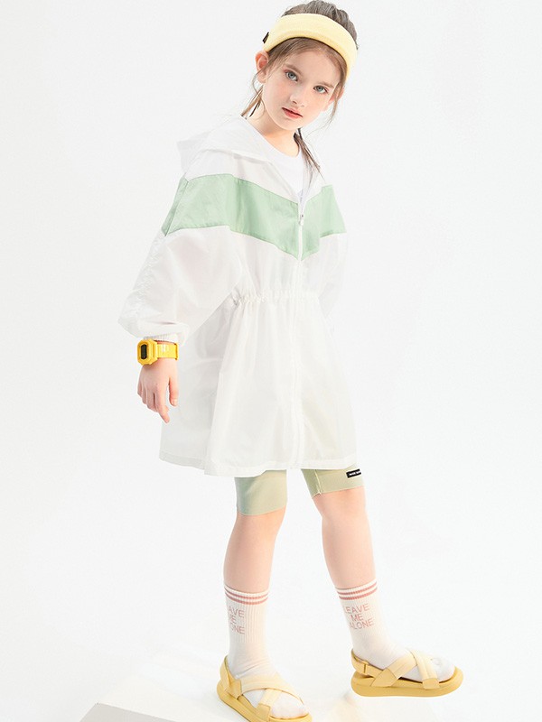 昕季雨2021春夏季拼色拼接外套