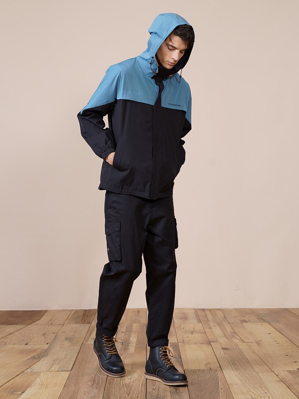 简木男装2021春夏季拼色拼接外套