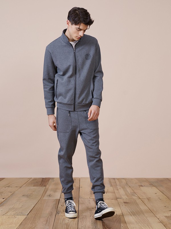 简木男装2021春夏季灰色纯色套装