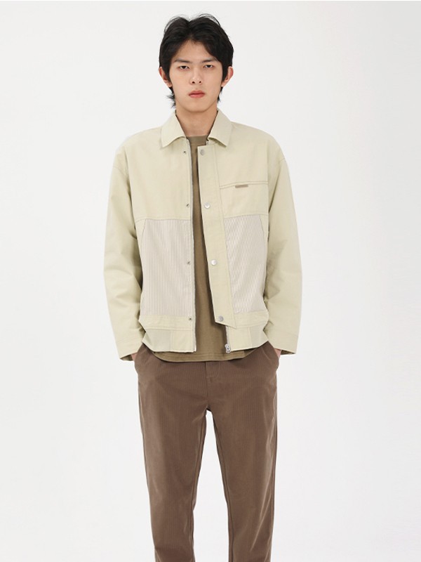 MARKLESS男装2021春夏季绿色纯色衬衫