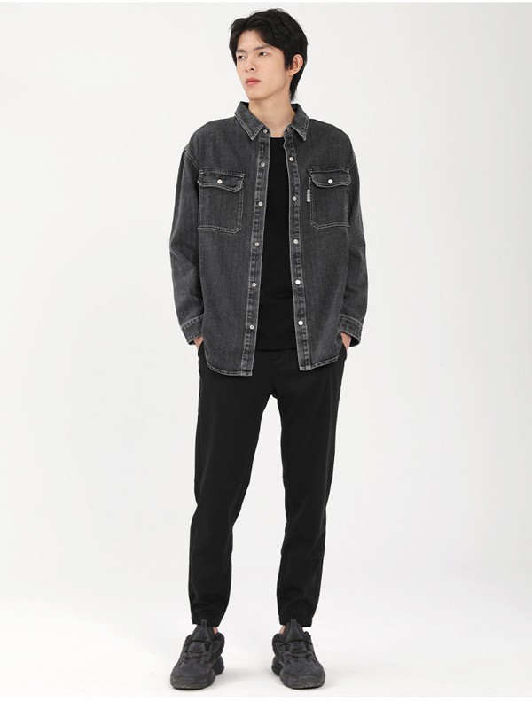 MARKLESS男装2021春夏季黑色纯色长裙