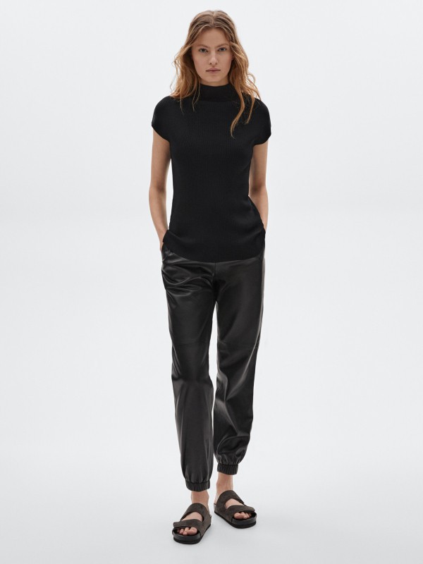 MassimoDutti2021春夏季黑色纯色背心