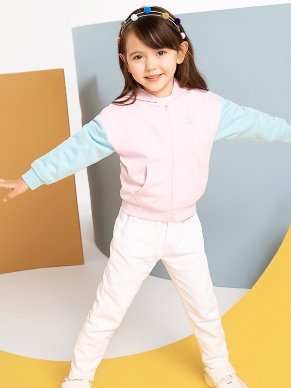 安踏儿童童装2021春夏季白色纯色长裤