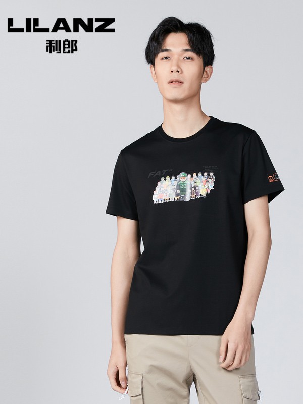 2021春夏季黑色印花T恤