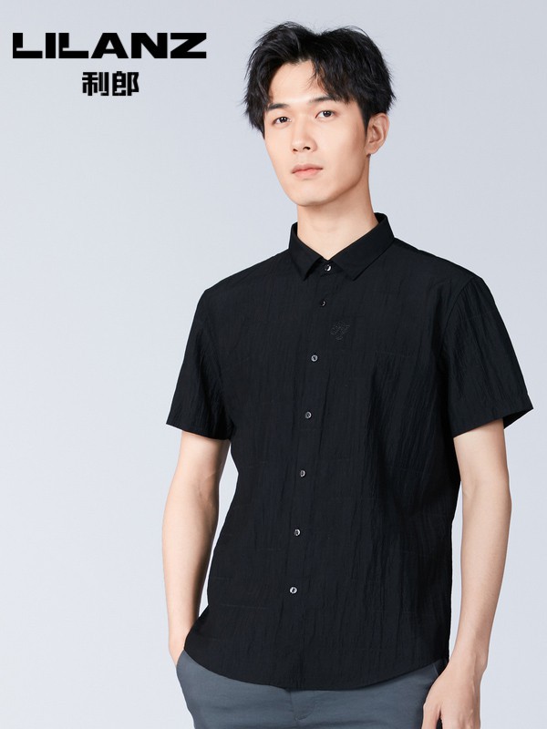 2021春夏季黑色纯色衬衫