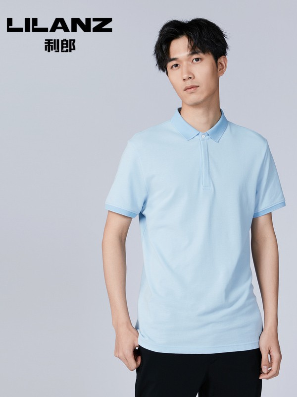 2021春夏季拼色纯色polo衫