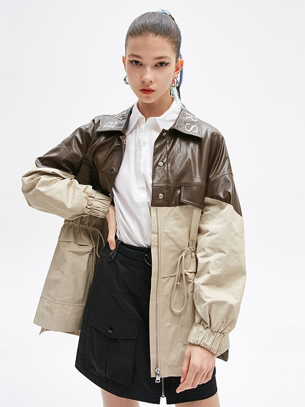 Jamor女装2021春夏季白色纯色衬衫