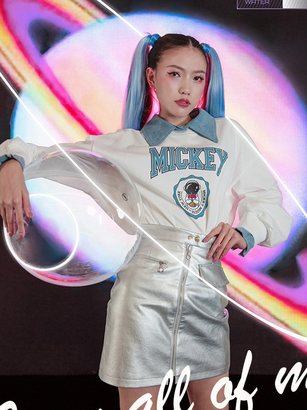 UZZU2021春夏季白色印花T恤