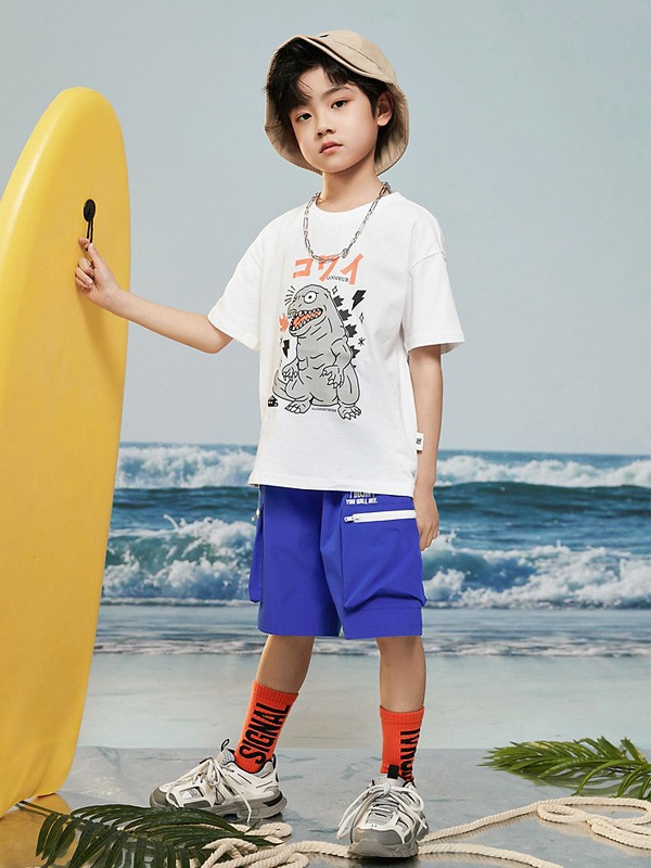 多多家2021春夏季白色印花T恤