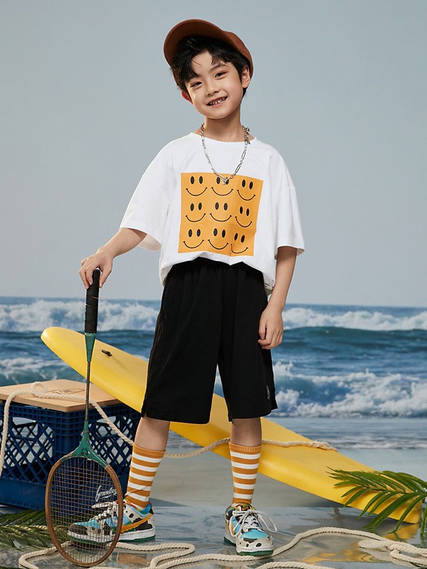 多多家2021春夏季白色印花T恤