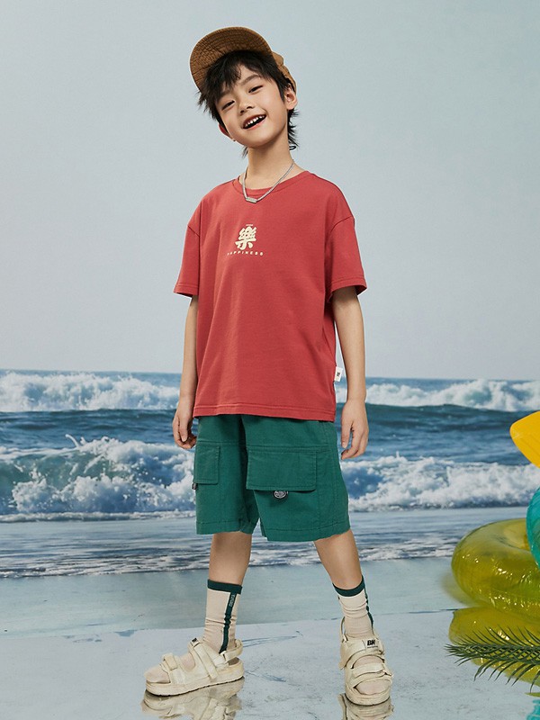 多多家2021春夏季红色印花T恤