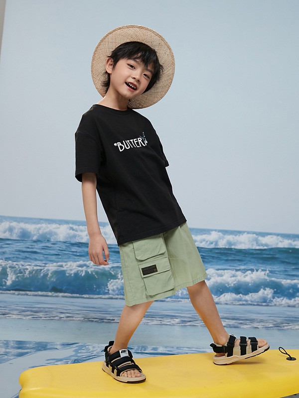 多多家2021春夏季黑色字母T恤