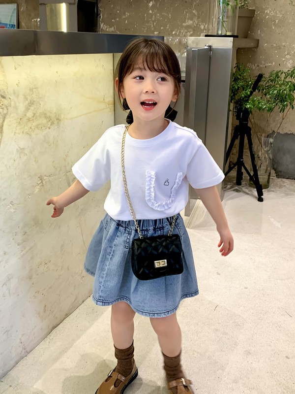 左西2021春夏季白色印花T恤