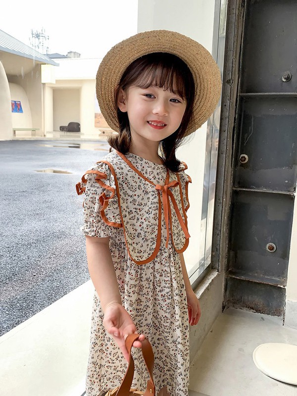 左西2021春夏季白色波点连衣裙