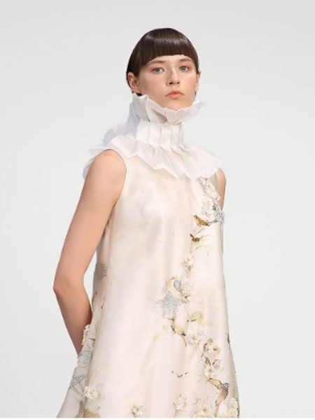 卡汶2021春夏季白色荷叶边上衣