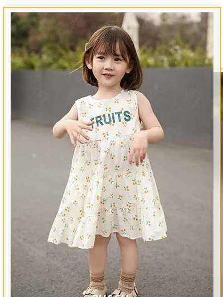 朴与素2021春夏季白色波点连衣裙