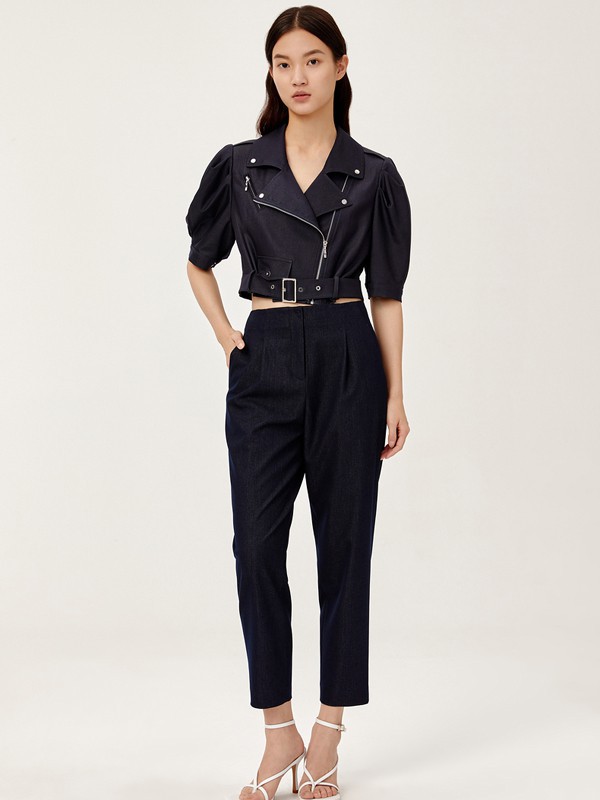 荷高2021春夏季黑色纯色长裤