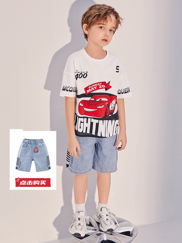 MiniPeace2021春夏季白色印花T恤