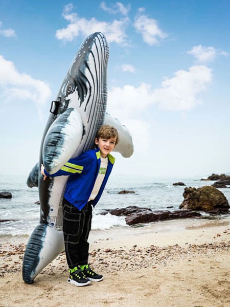 啾比乐2021春夏季蓝色印花外套