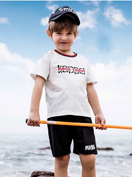 啾比乐2021春夏季白色字母T恤