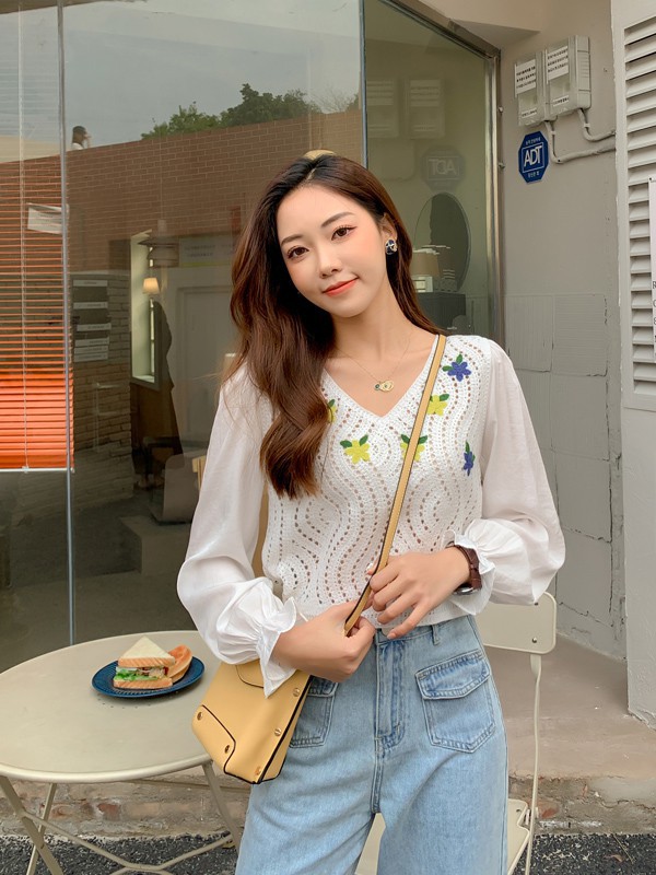 天使韩城女装2021春夏季白色印花T恤