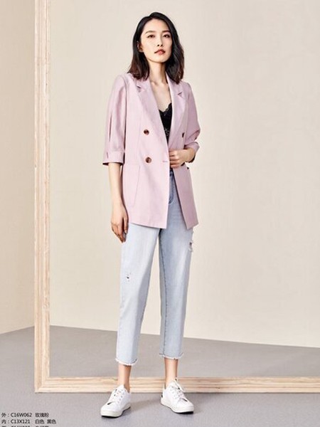 素帛2021春夏季粉色纯色校服