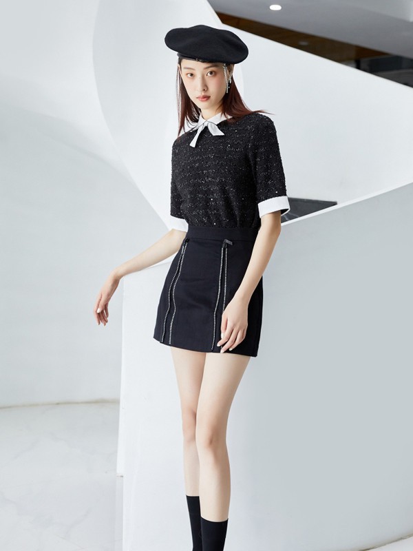 VeroModa2021春夏季黑色纯色连体衣