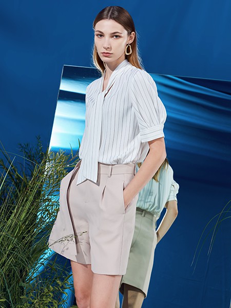 沙与沫2021春夏季粉色纯色吊带裙