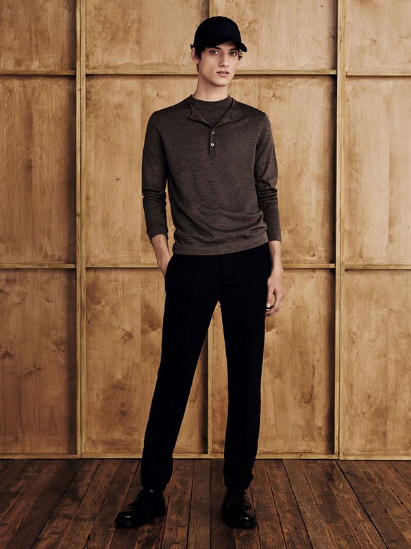 鄂尔多斯2021春夏季咖啡色纯色polo衫