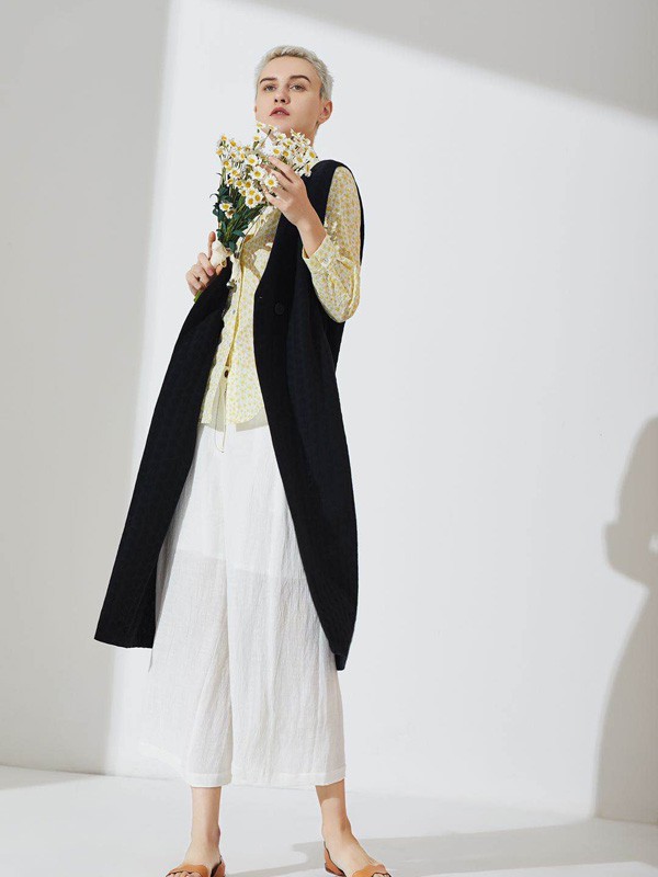 注释ANNOTATE女装2021春夏季白色长款九分裤