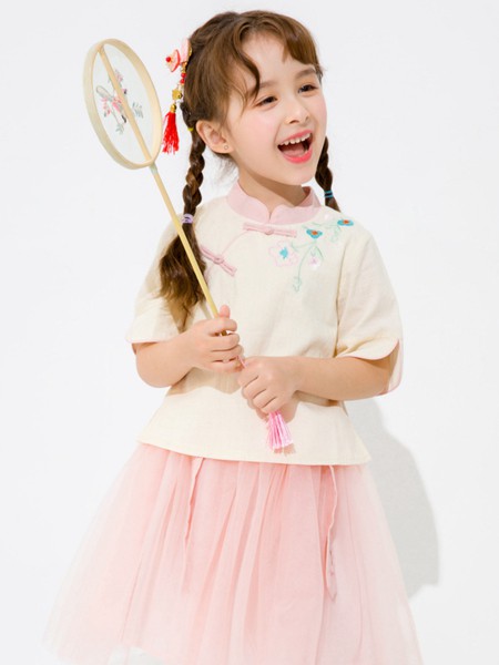 壹零壹童装2021秋冬季白色印花T恤