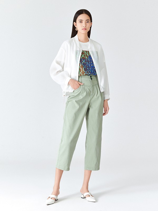 迪赛尼斯2021春夏季白色印花T恤