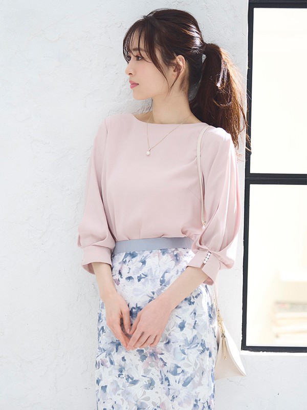 BearTwo2021春夏季白色印花半身裙